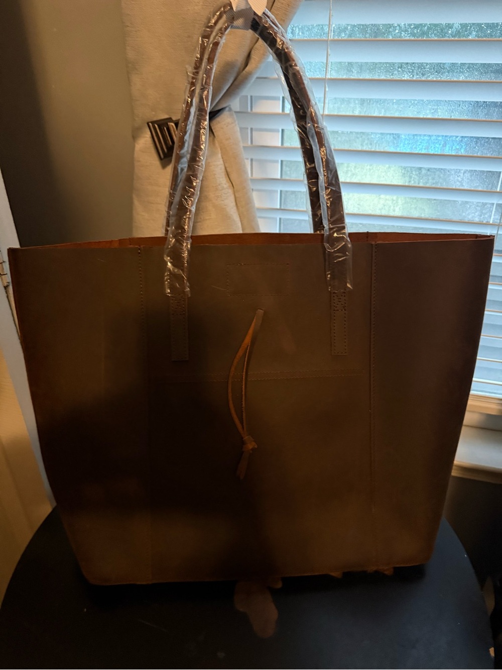 Baseballism Genuine Leather Dark Brown Tote Bag NWT Distressed Leather - Picture 6 of 6